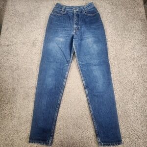 Vintage Paris Sport Club Jeans Womens 8 80s 90s Denim Blue With Embroidered Logo